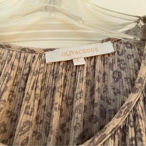 Olivaceous Animal Print Blouse